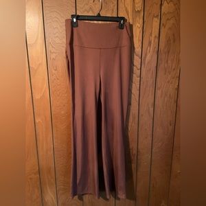 Silky stretchy brown pants
